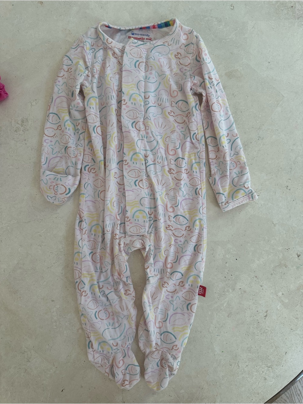 Magnetic Me Light Pink Pastel Sea/beach print One-Piece